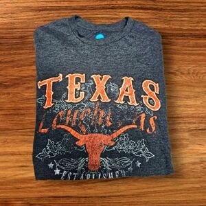 NCAA Texas Longhorns Gray Brown and Orange Short Sleeve Tee Shirt Top Unisex